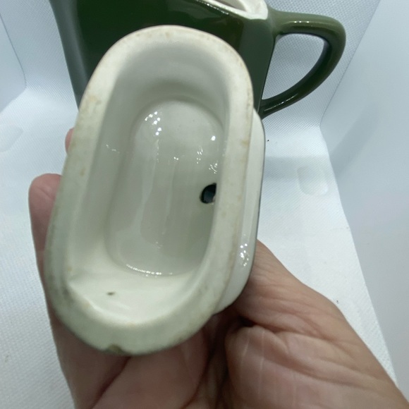 Hall USA Single Serving Teapot Olive Green MCM 1963 minimalistic aesthetic - Picture 2 of 6